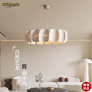 HFshanks โคมไฟระย้าอะคริลิคสีขาว LED สำหรับห้องนั่งเล่นห้องนอนตกแต่งบ้านการออกแบบป้องกันแสงสะท้อน - Product Image 1