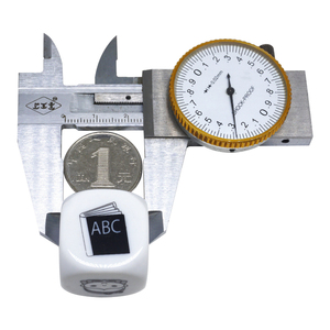 Dados <span class=keywords><strong>de</strong></span> 25 mm con Base Blanca e Ícono Negro, Personalizables Directamente <span class=keywords><strong>de</strong></span> Fábrica para Juegos Educativos Infantiles - Product Image 5
