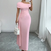 Robe de Demoiselle d'Honneur en Satin, Robe de Soirée Personnalisée, Robes de Cérémonie Française pour Invitées de Mariage, Fabricant, Vente en Gros