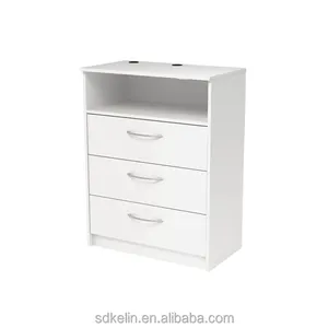 Factory mini wood chest of drawers in antique style white color