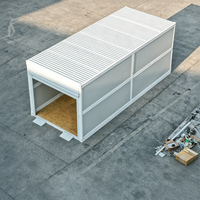 Garage Conteneur Pliant Moderne et Respirant, Installation Rapide pour Chantiers de Construction, Maisons Rurales, Entrepôts