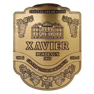 Tùy chỉnh 3D dập nổi kim loại nhãn dán 3D kim loại nhãn cho nước hoa chai bao bì kim loại nhãn 3D dập nổi - Product Image 1