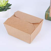 Boîtes à lunch jetables en papier kraft Omet avec lamination mate personnalisée, type Click to Go, pour enfants, vente en gros