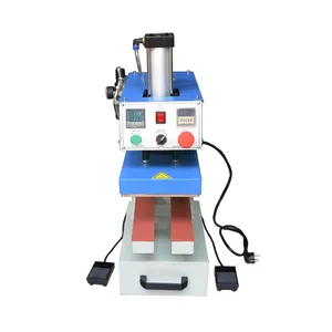 Small pneumatic leather shoe logo embossed hot stamping machine