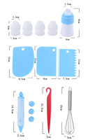 Edelstahl Spritzdüsen-Set 66-teilig Creme-Tortendekorations-Backset DIY-Backwerkzeuge
