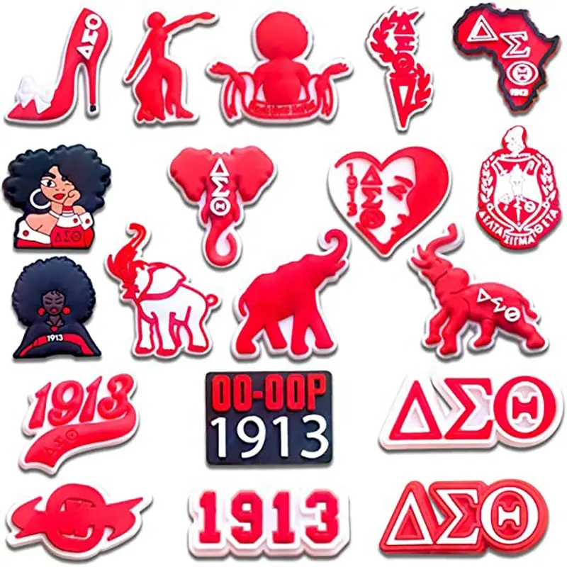 Aka Zeta Phi Beta Shoe Charms per scarpe zog decorazione Delta Sigma Theta sorellity Charms accessori per ragazze