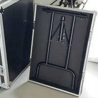 GRC16T 16U Flight case audio roulant avec table de travail escamotable, robuste, pour mixeur, amplificateur et équipement audio professionnel