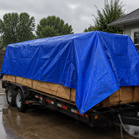 Bâche en polyester tissé enduit de PVC robuste, imperméable et résistante aux UV, pour couvrir les remorques de camions et les plateformes de chargement en extérieur