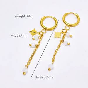 Ensemble de bijoux tendance en acier inoxydable plaqué or imperméable personnalisé pour femmes - Product Image 4