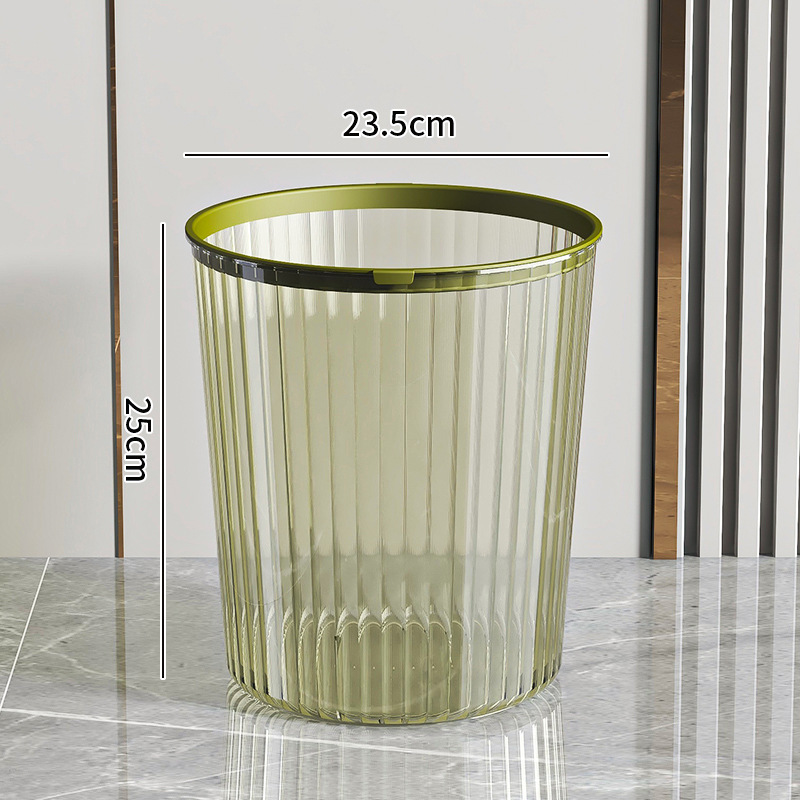 Small transparent green trash can 725