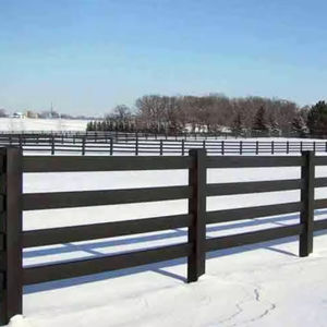 Grote Prijs Paard Pvc Hek Zwart 4 Rail Zwart Puur <span class=keywords><strong>Vinyl</strong></span> Plastic Wit Pvc Boerderij Hek Voor Paard - Product Image 4