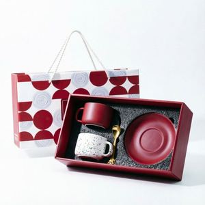 Premium Ceramic Coffee <b>Cup</b> Set Matching Bag Matte Finish Porcelain <b>Espresso</b> <b>Cup</b> Gold Spoon for Father's Day - Product Image 2