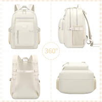 Sac à dos pour ordinateur portable en polyester souple unisexe esthétique pour les lycéens
