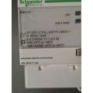 Compteur d'énergie A9MEM3155 iEM3155 - 3P+N <span class=keywords><strong>Hotlist</strong></span> 63A - Modbus 1DI + 1 - Product Image 3