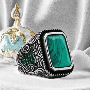 Người Đàn Ông Của Độc Đáo 316L Thép Không Gỉ Vòng Với Thổ Nhĩ Kỳ Đá CZ Chất Lượng Cao Thiết Kế Mới 18K Mạ Món Quà Cưới Hoàn Hảo - Product Image 2