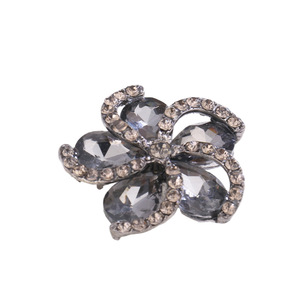 Accessoires vestimentaires en strass, fleur noire et blanche, boucle en alliage de zinc pour vêtement, printemps 2025 - Product Image 4