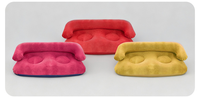 Canapé de loisirs gonflable en PVC de type U pour l'extérieur avec accoudoirs épaissis et structure en PVC