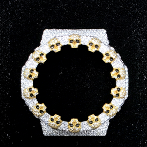 Orologio con Design a Teschio, Lunetta Traforata, Accessorio di Moda, Serie 2100, Moissanite VVS, Impermeabile, Leggero - Product Image 1