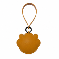 YinHui Unique Porte-clés en cuir motif chat mignon avec breloque chapeau de lunettes de soleil, pendentif de sac, étiquette nominative de valise, accessoire de voyage haut de gamme, cadeau
