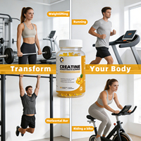 Gummies de créatine à marque privée BCAA Collagène L-Carnitine Pré/Post Entraînement Récupération Soutien Thyroïdien 1500mg par Portion 60 Gummies