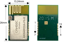 Modul IoT RF Nirkabel CANSEC AN2640R2UA-PA-A CC2640R2 Penguat Daya Keandalan Jangkauan Jauh Anti-interferensi Modul BLE