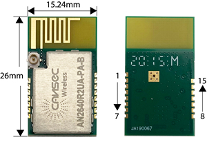 CANSEC AN2640R2UA-PA-A Wireless Rf Iot-Modul CC2640R2 Verstärkung der Leistungs zuverlässigkeit Langstrecken-Anti-Interferenz-BLE-Modul - Product Image 3