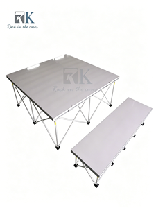 Plateforme de scène pliable en aluminium RK avec escalier, ensemble de scène portable pour événements et mariages - Product Image 1