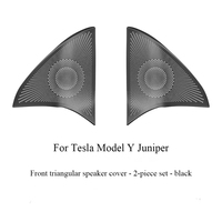 Cache-haut-parleur de porte de voiture, garniture décorative pour haut-parleur, accessoires intérieurs pour Tesla Model Y Juniper Model 3 Highland 2025