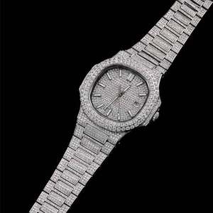 Montre Hip Hop en Moissanite Quartz, Étanche et Résistante aux Rayures, Bijou Homme Iced Out pour Streetwear, Fête et Cadeau – Offre Spéciale - Product Image 6