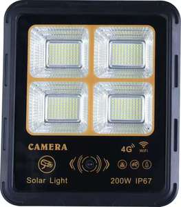 100/200w חיצונית wifi מצלמת אינטרנט אבטחה עמיד למים הצפה השמש אור שלט רחוק שלט רחוק - Product Image 4