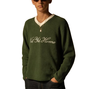 Pull en tricot à col en V pour homme, doux, décontracté, confortable, classique, fabrication OEM, vente en gros - Product Image 1