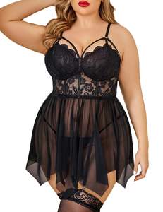 <span class=keywords><strong>Capodanno</strong></span> donna <span class=keywords><strong>Sexy</strong></span> intimo taglie forti con bretelle da notte vestito ampio pigiama per europa stati uniti stranieri - Product Image 6