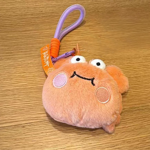 Llaveros de Peluche de Cangrejo <span class=keywords><strong>Peludo</strong></span> de Dibujos Animados Creativos, Colgantes Suaves y Adorables de Cangrejo Marisco, Muñecos de Peluche, Regalo para Niños, Venta al por Mayor - Product Image 1