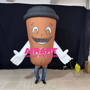 Ballon gonflable de tasse de <span class=keywords><strong>café</strong></span> imprimé par logo, marionnette gonflable de tasse de boîte de boisson pour le décor publicitaire - Product Image 1