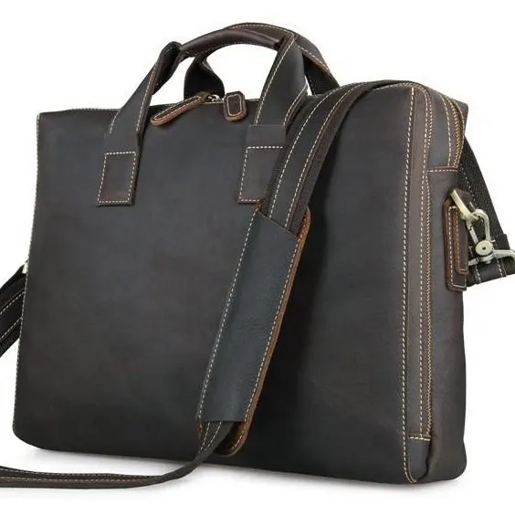 ADIMANI, Business Executive Bag Men's Genuine Leather Laptops Bag For Document Men's Briefcase Handbag Office Bag For Men OEM