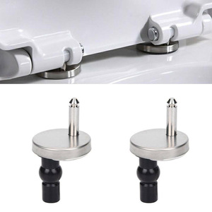 Charnières de siège de toilette en acier inoxydable avec amortisseurs en caoutchouc, design minimaliste pour usage général - Product Image 5