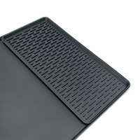 Tapis de station de café en silicone écologique 24 ''x 16'' Tapis de bar antidérapant Plateau de séchage détachable pour comptoir de cuisine