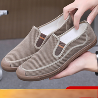 Zapatos de Protección Laboral para Hombre, Parte Superior de Cuero Genuino, Suela de Goma Antideslizante, Zapatos Casuales para Caminar que Aumentan la Altura