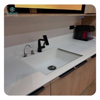 Panneau de surface solide en acrylique imitation pierre, sur mesure et découpable, matériau moderne pour plans de travail et comptoirs – Vente en gros