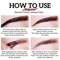 Teinture pour sourcils de marque privée, imperméable, gel pour sourcils à effet décolorant, 4 couleurs, teinture pour sourcils longue durée