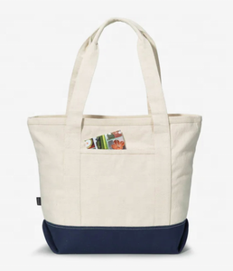 Bolsas de mano promocionales con cremallera de algodón Newport de ventas calientes-Color vibrante-Look de bloque para marketing minorista - Product Image 3