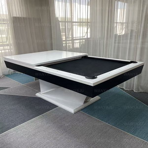 Mesa <span class=keywords><strong>de</strong></span> Billar Moderna <span class=keywords><strong>de</strong></span> Madera Maciza para 9 Bolas, con Bolsillos <span class=keywords><strong>de</strong></span> Cuero Genuino, Base <span class=keywords><strong>de</strong></span> Pizarra, Tamaños Personalizables, Duradera para Villas Contemporáneas y Juegos <span class=keywords><strong>de</strong></span> Lujo - Product Image 2