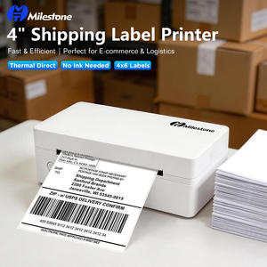 <span class=keywords><strong>Imprimante</strong></span> thermique de codes-barres Milestone MHT-L1091 4 pouces 203 DPI avec SDK iOS pour les bordereaux d'expédition et les étiquettes d'expédition - En stock - Product Image 5