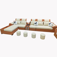 Canapé modulable polyvalent avec ottoman convertible, couleur - Coussins coordonnés pour les salons tendance, canapé de salon