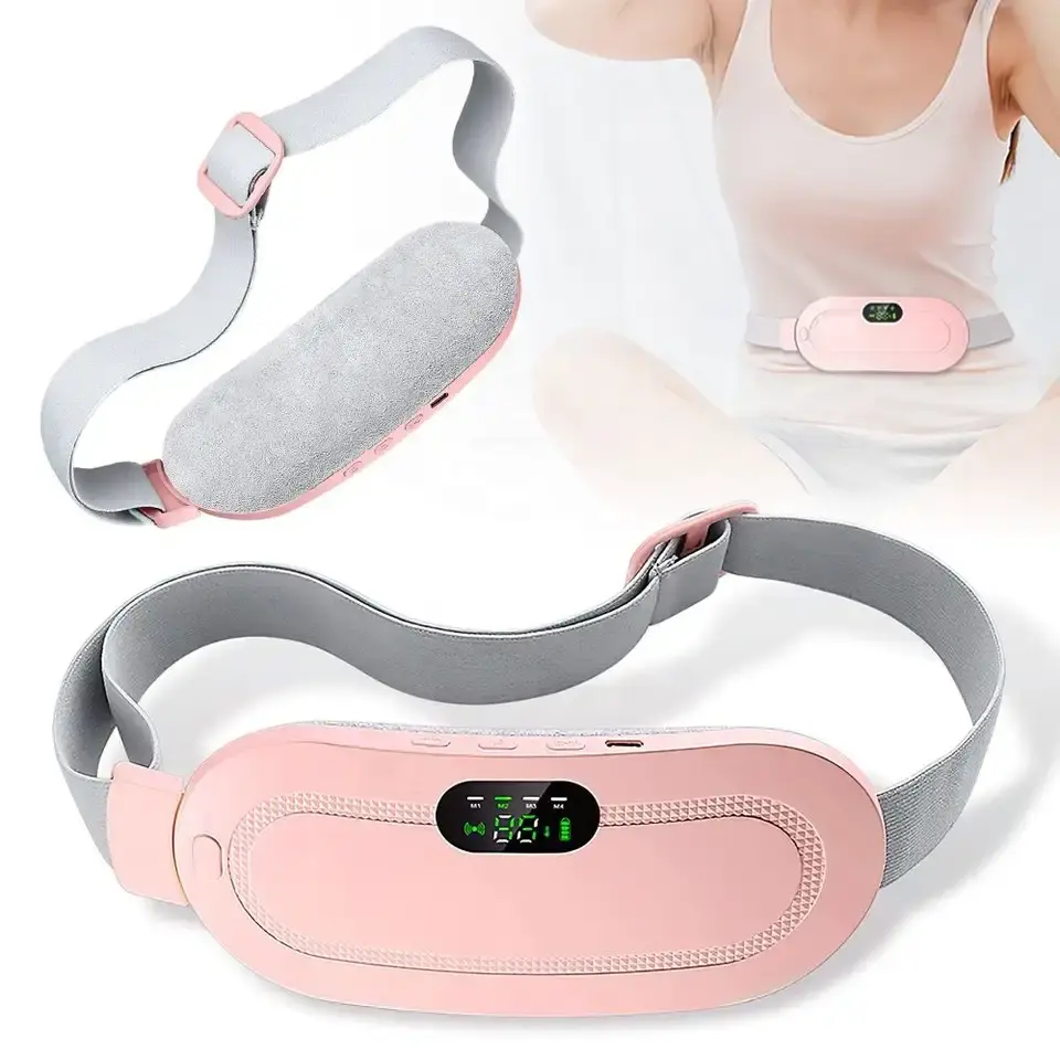 Cordless Relief Period Cramps Pain Warm Palace Belt Abdominal Massager Menstrual Heating Pad