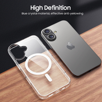 Emballage de luxe couverture transparente PC acrylique étui d'aspiration magnétique pour iPhone 16 Pro Max nouvel accessoire de téléphone portable tendance