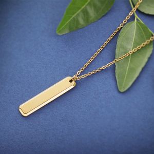 High Quality Custom Engraved Stainless Steel 3D Gold Trendy Valentines Womens Jewelry Personalized Necklace Engraving Gift - Product Image 4