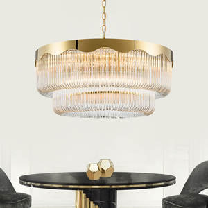 Luminaire Décoratif Intérieur Villa Salon Or Luxe Moderne Européen Led Lustre Cristal Lumière - Product Image 1