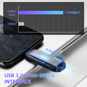 Unidad de almacenamiento superior Lexar D400, 130 MB/s USB 3,2 Flash de interfaz dual, metal resistente de alta velocidad - Product Image 4