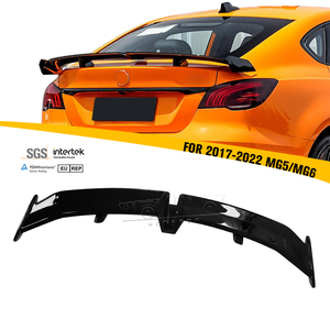 Haosheng ABS Plastic Carbon Fiber Black Rear Wing Trunk <strong>Spoiler</strong> Rear <strong>Spoiler</strong> for MG5 <strong>MG6</strong> Sedan 2017 2018 2019 2020 2021 2022 - Product Image 1